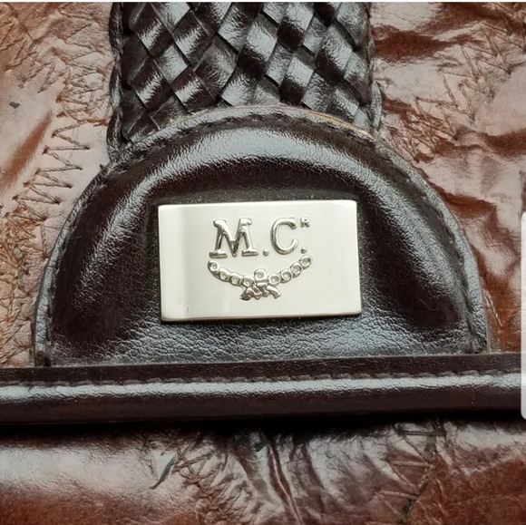 MARC CHANTEL VINTAGE STITCH PATCHWORK LEATHER HANDBAG - Picture 3 of 9